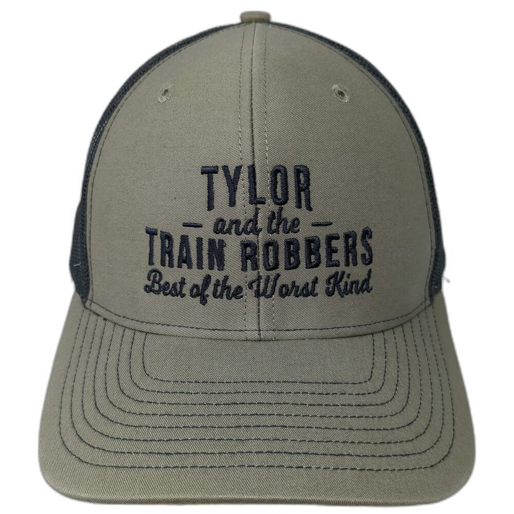 Richardson Trucker Hat Green One Size Snapback Tylor and the Train Robbers Band
